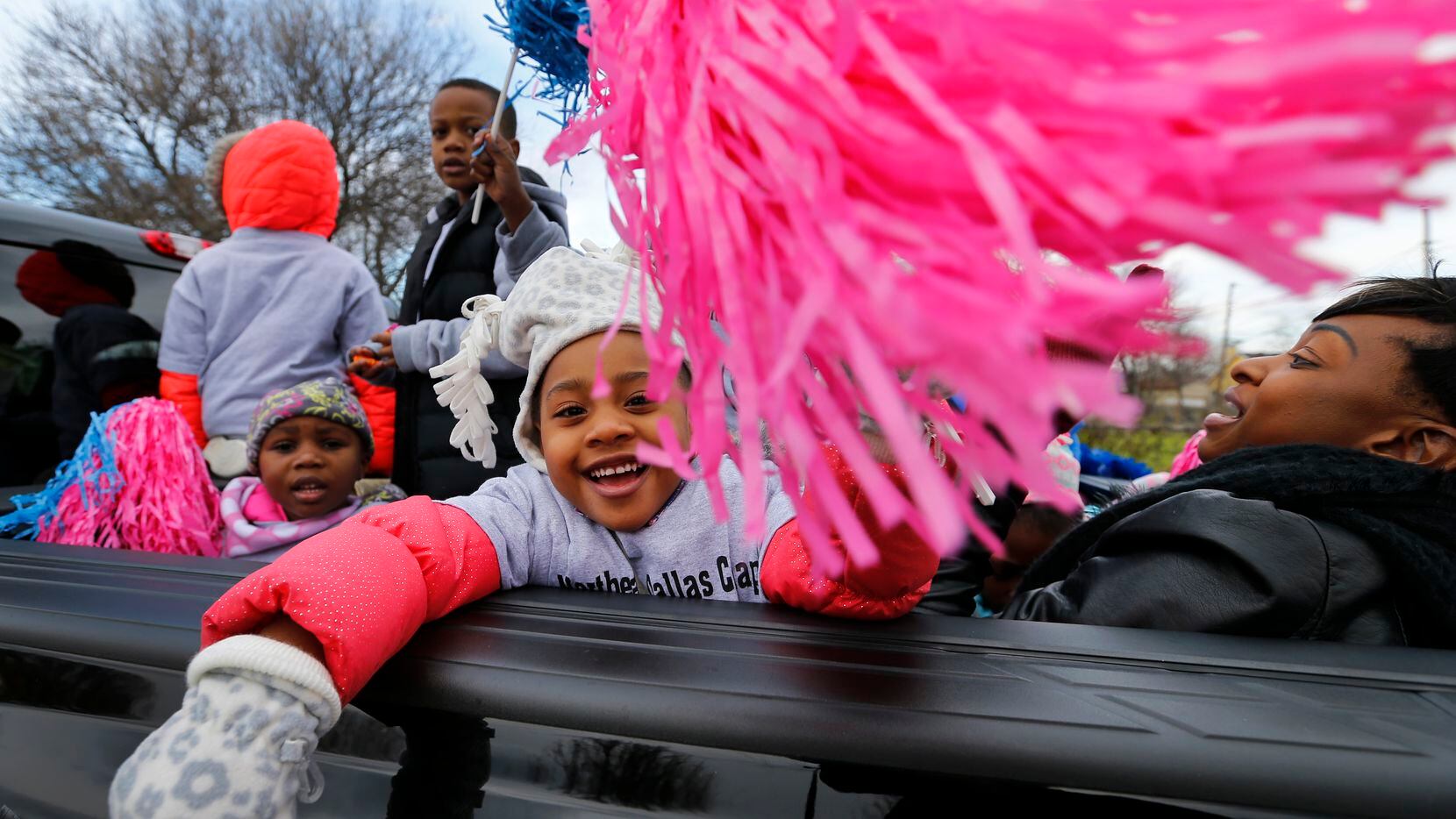 Kamryn Patterson and others with Jack and Jill of America Northeast Dallas Chapter participate in the 27th annual MLK Parade and March sponsored by the NAACP Garland Unit on Jan. 16, 2016.
