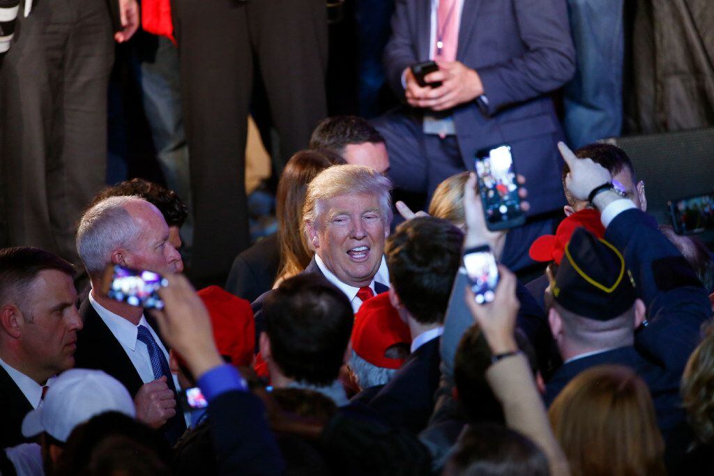 President-elect Donald Trump celebrated with his supporters at his victory party around  3...
