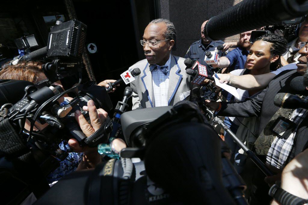 Dallas County Commissioner John Wiley Price leaves the Earle Cabell Federal Building on...