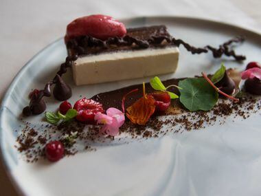 Study of chocolate with raspberry textures  (Ryan Michalesko/The Dallas Morning News)