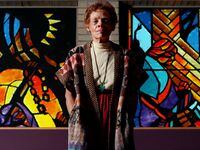 Jean Lacy, Dallas visual artist, is pictured April 1, 1998 at St. Luke's Community United...