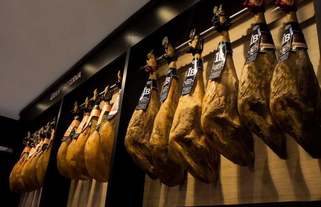 Jamon Iberico from Enrique Tomas, Spain's most famous store selling the high-quality ham.