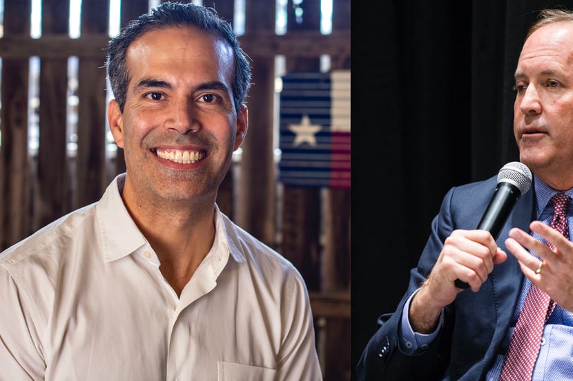 Texas Land Commissioner George P. Bush, left, is mulling a challenge against Attorney...