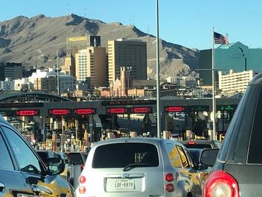 The El Paso del Norte International Bridge connects El Paso, Texas with Ciudad Juárez, Chihuahua.