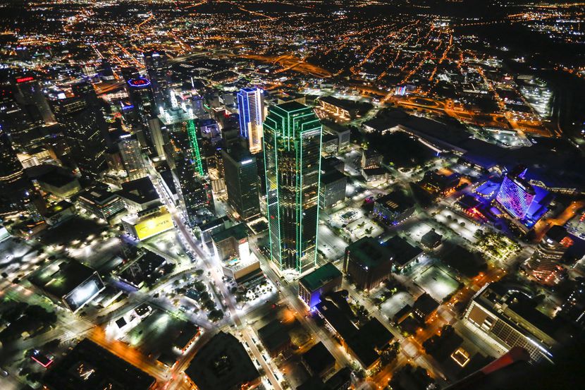 Vista aérea del centro de Dallas.
