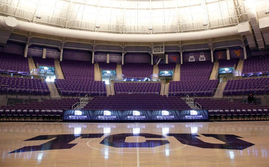 The Ed and Rae Schollmaier Arena, TCU's newly renovated basketball arena in Fort Worth, Texas on Dec. 15, 2015.