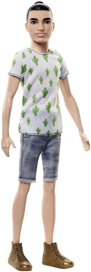 This photo provided by Mattel shows a slim body-style Ken doll. 