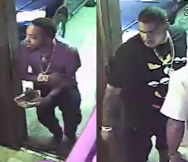 These two men were identified as suspects in the shooting. 