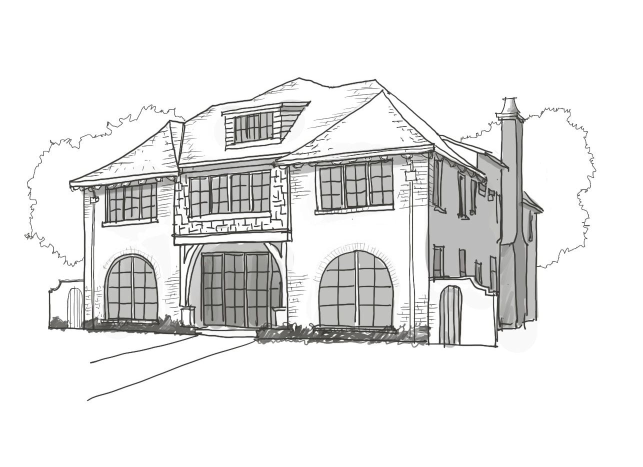 This is an artist’s rendering of the Scott Mitchell Custom Homes design at 7227 Marquette...