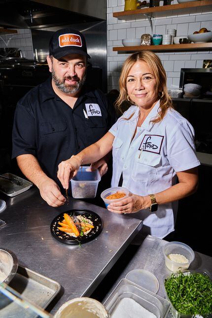 Brandon Moore and Jennie Kelley, the chefs behind Fond in downtown Dallas