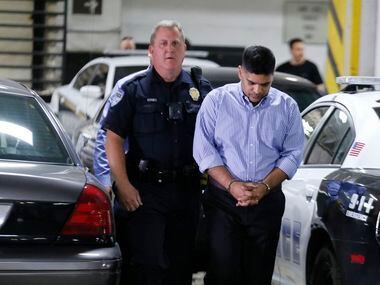 Wesley Mathews, right, adoptive father of Sherin Mathews, was arrested and charged with...