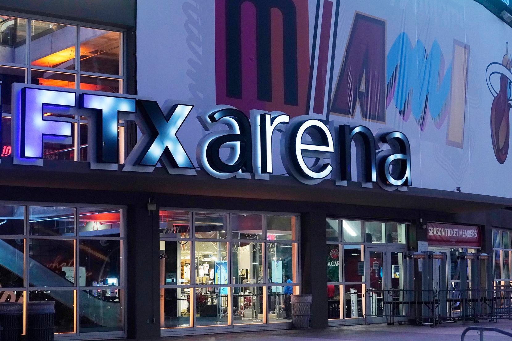 The FTX Arena, where the Miami Heat basketball team plays.  FTX crashed and filed for bankruptcy...