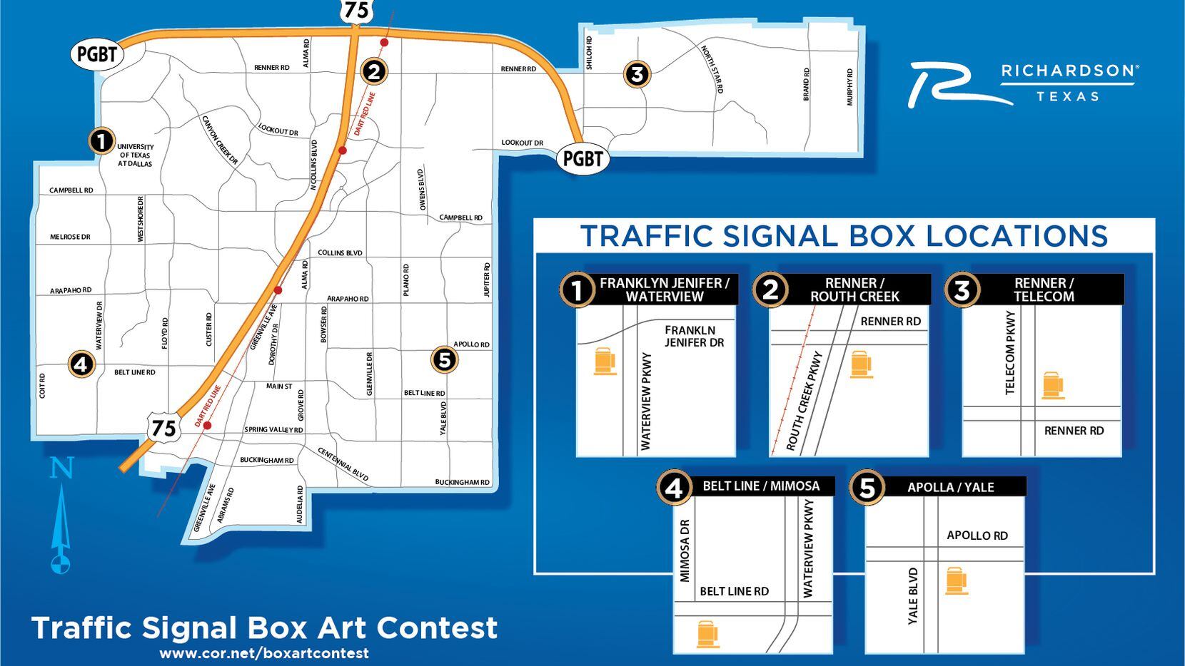 Here are locations where Wildflower traffic box art will be displayed in Richardson. The...
