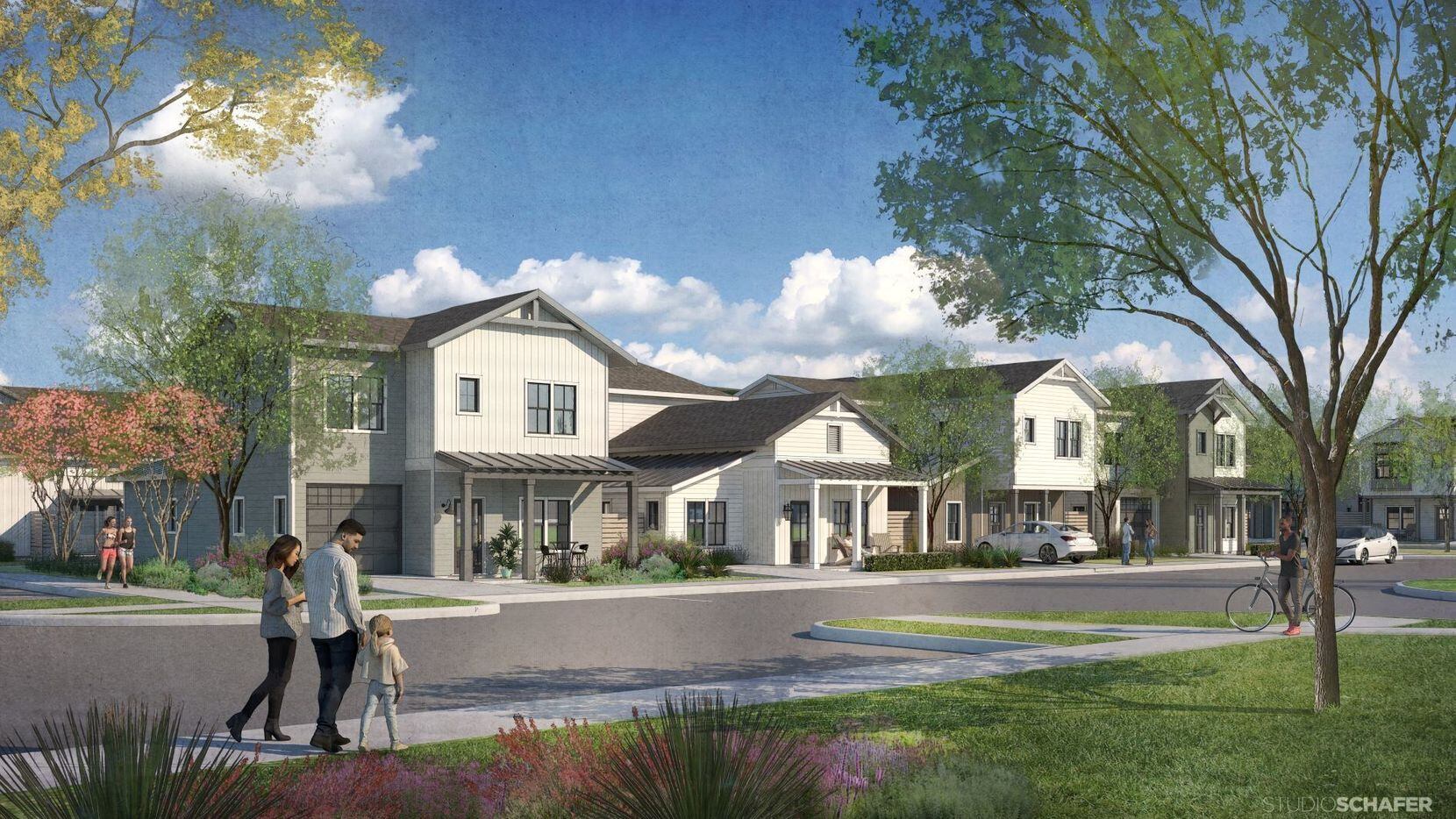 San Antonio developer Embrey is planning Collection at Gruene, a community of duplexes in...