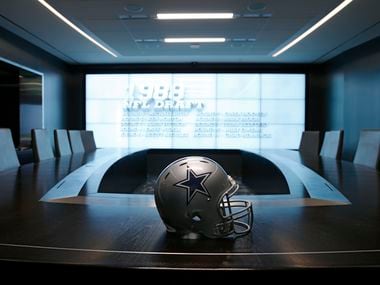 Dallas Cowboys war room at the Dallas Cowboys headquarters at The Star in Frisco on Tuesday July 17, 2018.