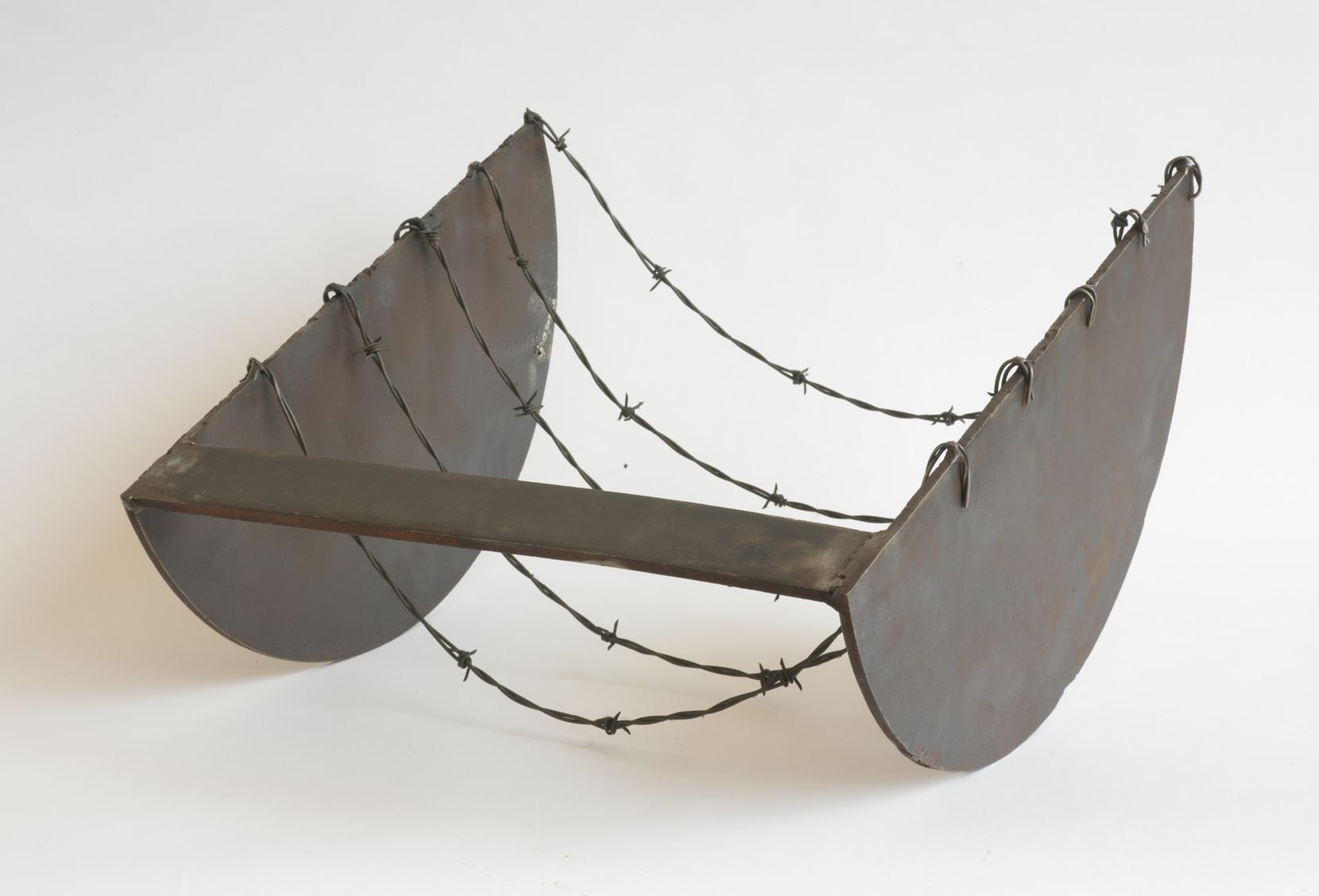 Melvin Edwards' 1973 sculpture "Five to the Bar" is part of the "Nasher Mixtape" exhibition,...