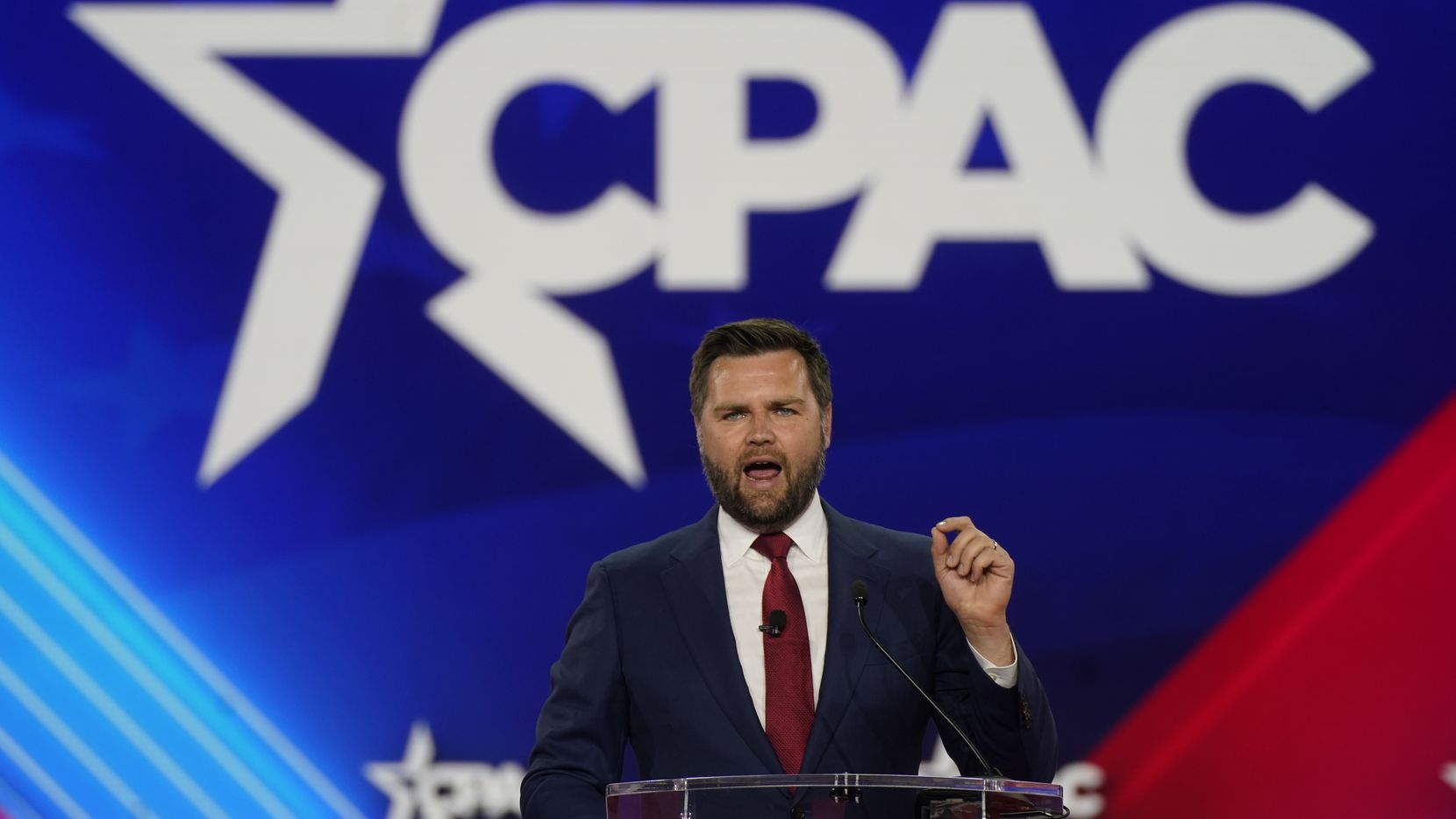 FILE - Ohio Senate candidate JD Vance speaks at the Conservative Political Action Conference...