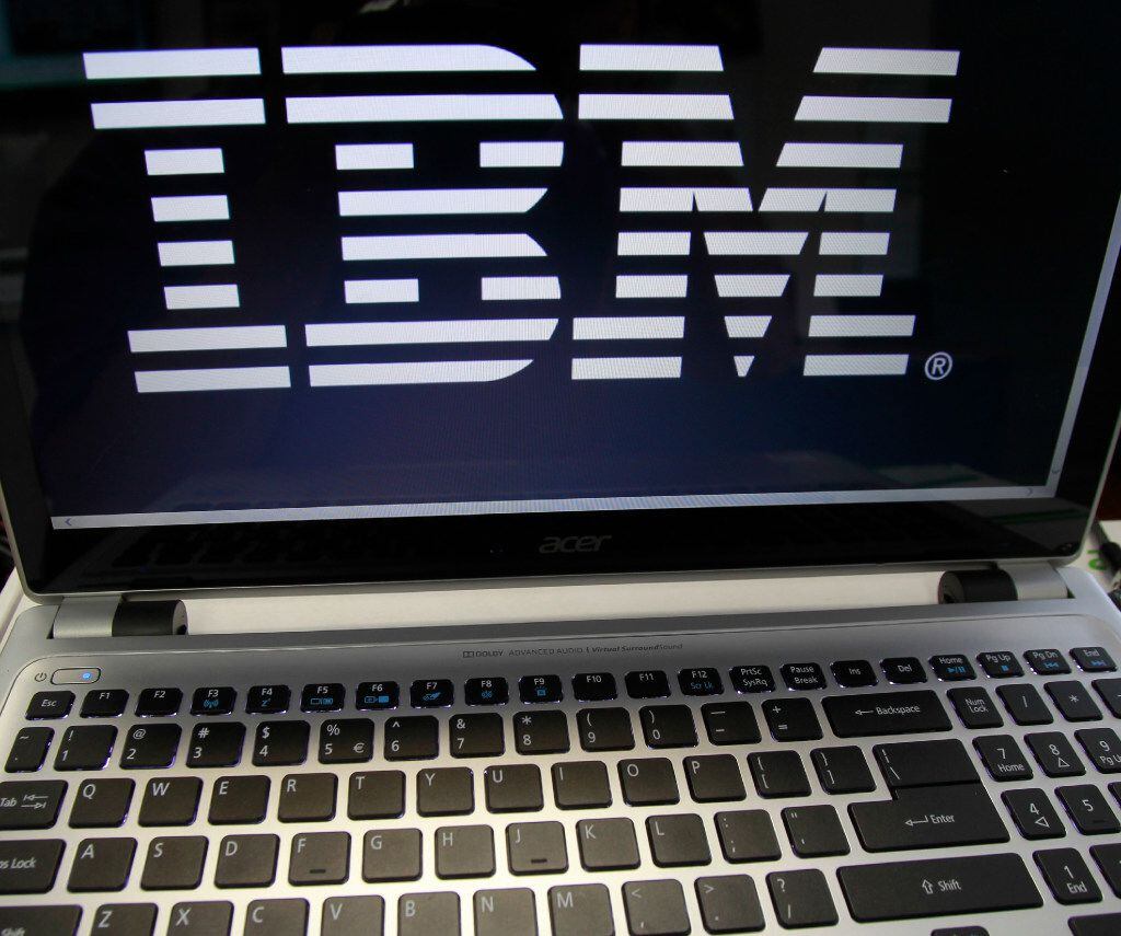 FILE - In this July 16, 2013, file photo, an IBM logo is displayed in Berlin, Vt. IBM Corp....