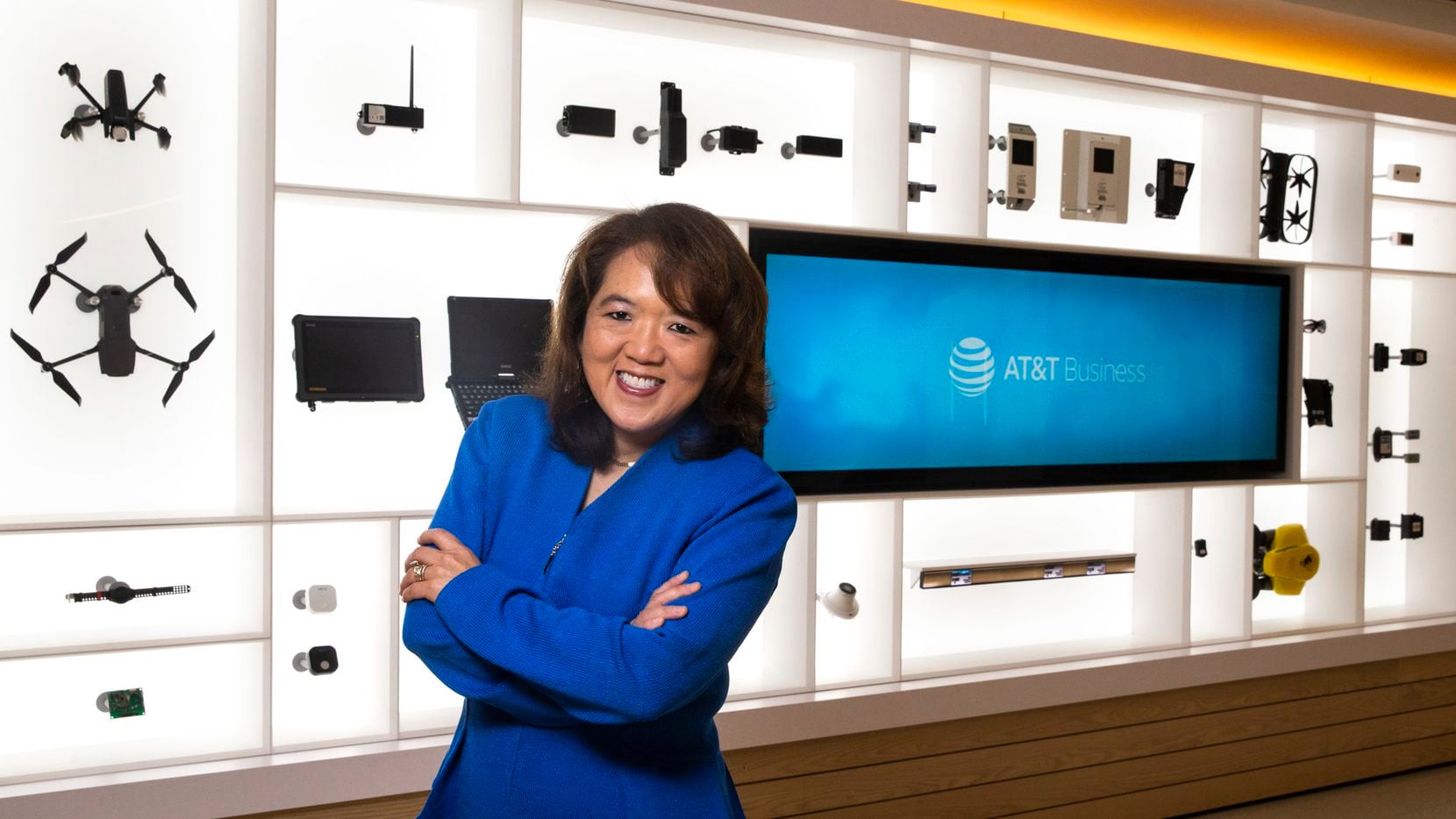 AT&T Business CEO Anne Chow poses for a portrait at the AT&T corporate headquarters in downtown Dallas. Promoted to her current post in September, Chow has agreed to chair the 2020-21 annual campaign for United Way of Metropolitan Dallas and is the first woman executive to do so.