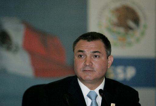 Genaro García Luna durante una conferencia de prensa en la Ciudad de México en el 2007.