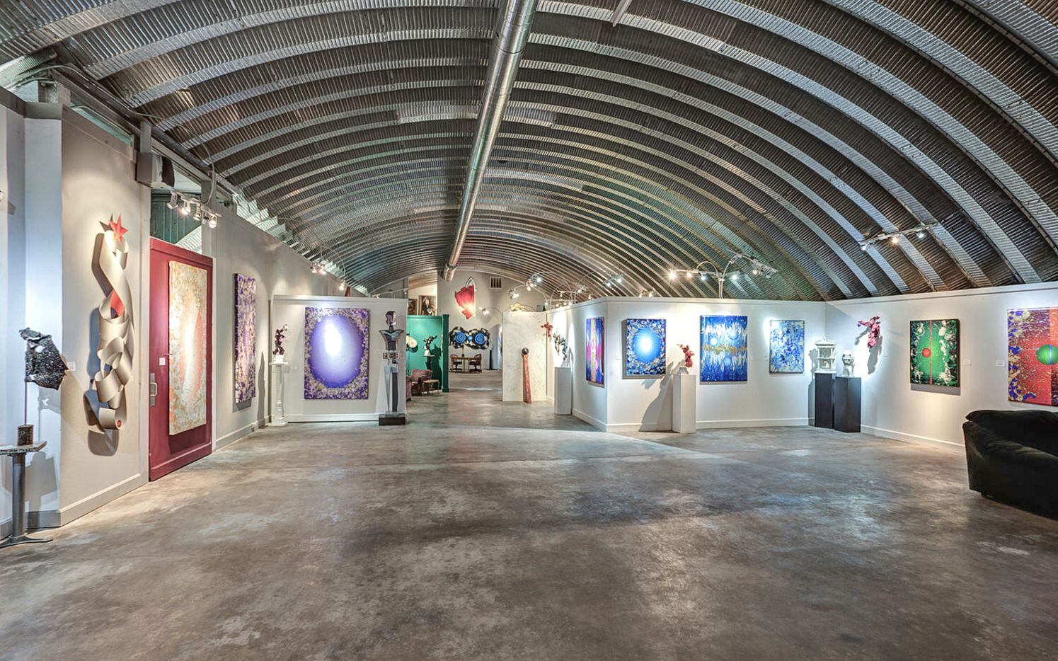 Benini and his wife Lorraine transformed a 12,000-square-foot hanger on the property into art galleries and an educational venue.
