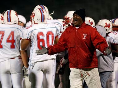 Skyline head coach Reginald Samples asks for an explanation from the officials in the first...