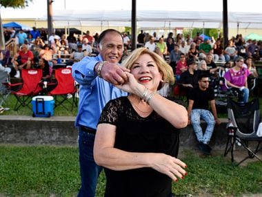 Irma and Leonard Naranjo dance to the music of Havana NRG at the 2017 Latino Heritage Festival in DeSoto. This year's festival will take place Sept. 18.