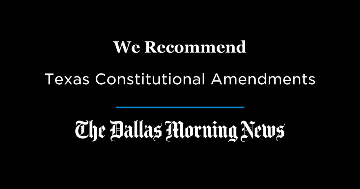 Our recommendations for constitutional amendments