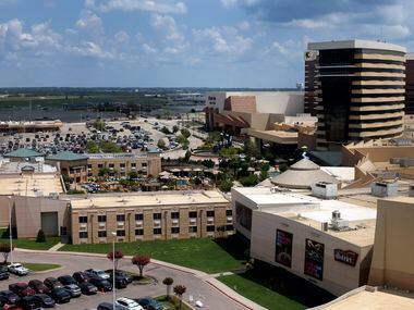 The Choctaw Casino and Resort is pictured from the new 21-story Sky Tower complex.