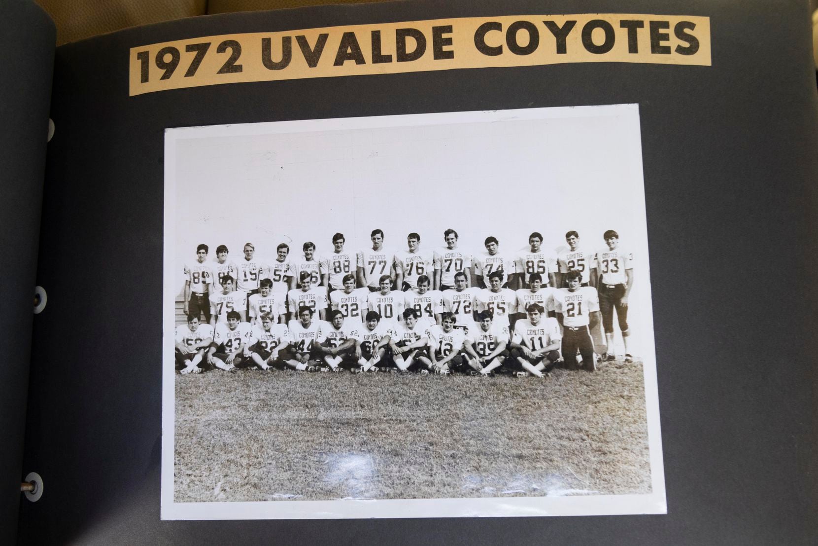 A photo of the 1972 Uvalde football state champions on Wednesday, Aug. 10, 2022, in Uvalde, TX.