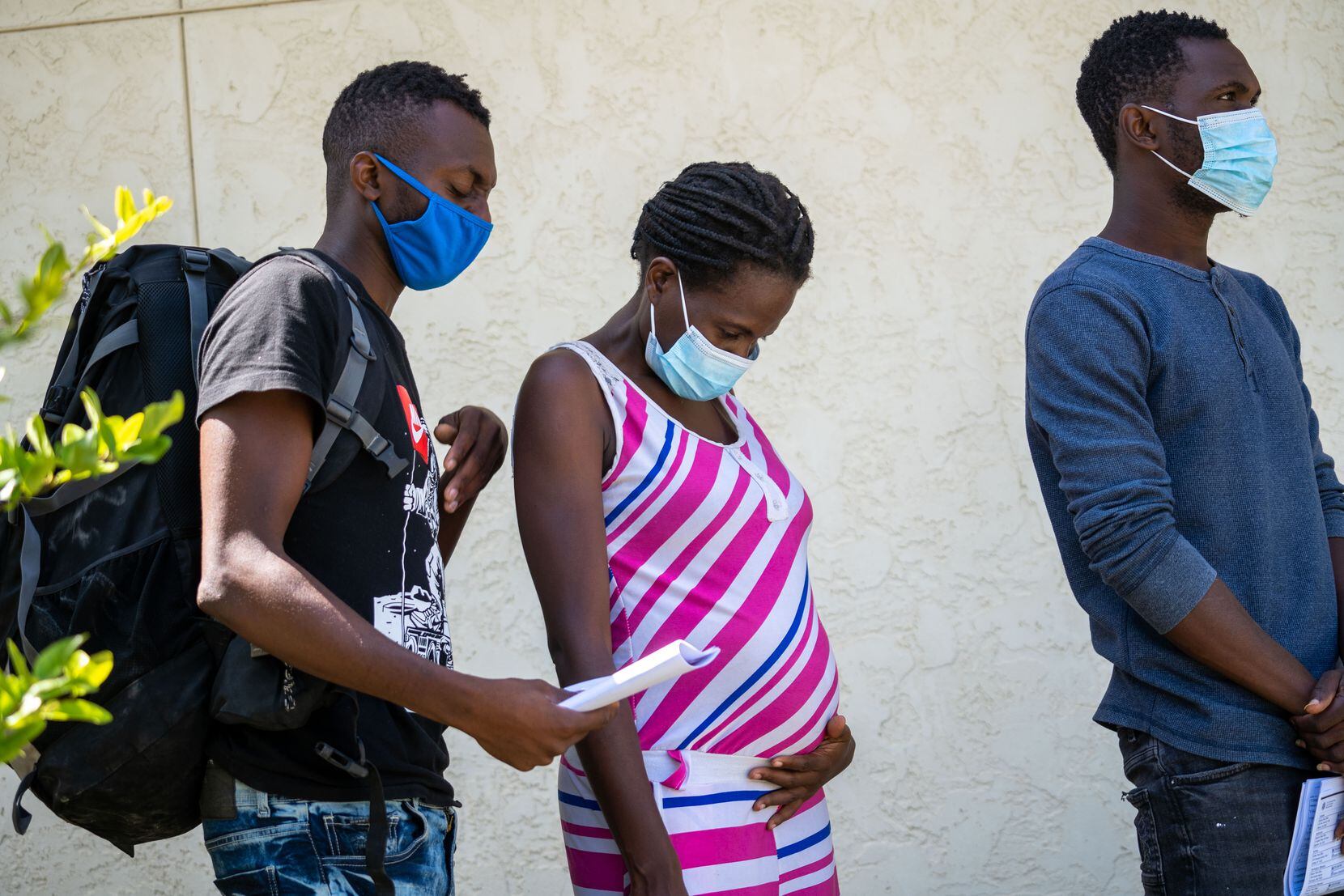 Many of those released from the squalor of a migrant camp in Del Rio were pregnant women, or...