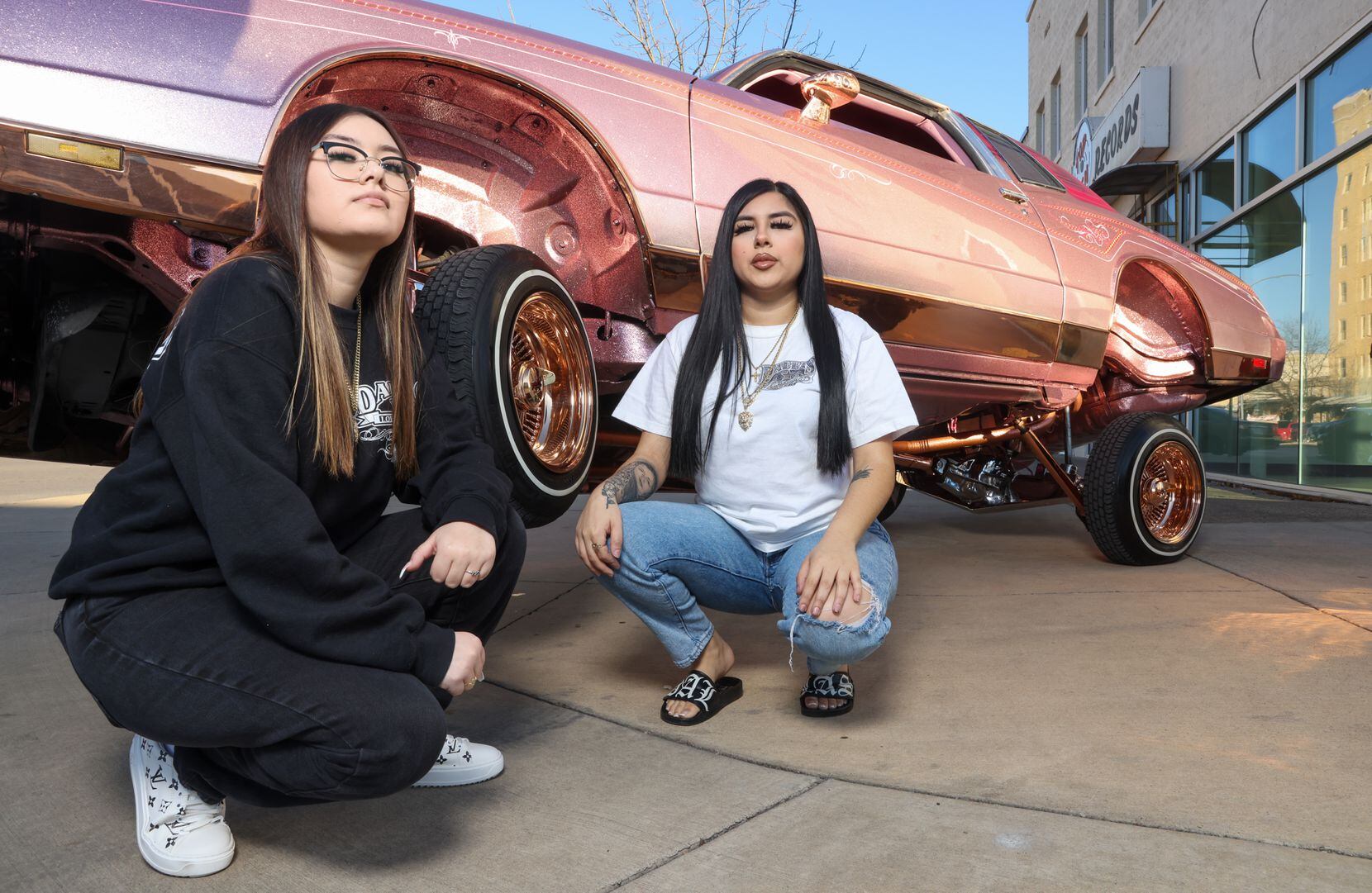 Sisters Mercedes (left) and Mariah Mata took Mercedes’ 1984 Chevrolet Monte Carlo to...