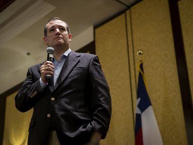 Sen. Ted Cruz of Texas speaks at the Republican Party of Texas delegation breakfast on day...