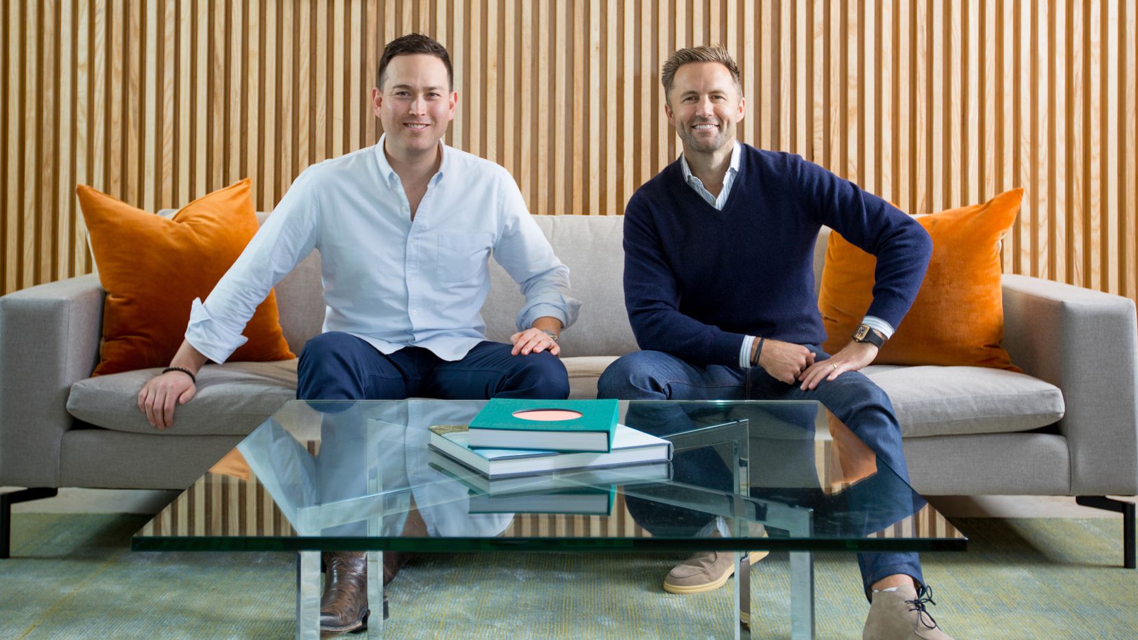 Jonathan Abelmann (left) and Melbourne O'Banion are co-founders of Dallas-based life...