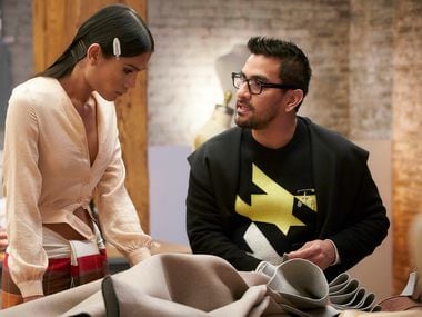 In "The Art of Fashion" episode, designer Jhoan "Sebastian" Grey (right) worked with MiMi...
