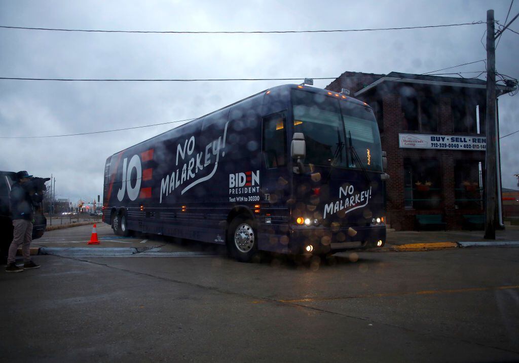 Un autobús de campaña de Joe Biden en 2020.