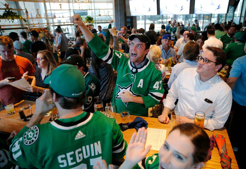 Hero was packed on Tuesday, May 7, 2019 during the playoff Game 7 between the Dallas Stars...