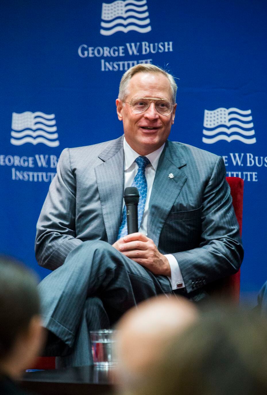 Ross Perot, Jr., chairman of the Perot Group, speaks during a trade conversation with U.S....