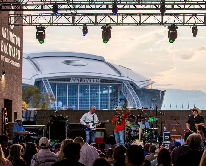 Eleven Hundred Springs performs during the grand opening celebration for Texas Live! 