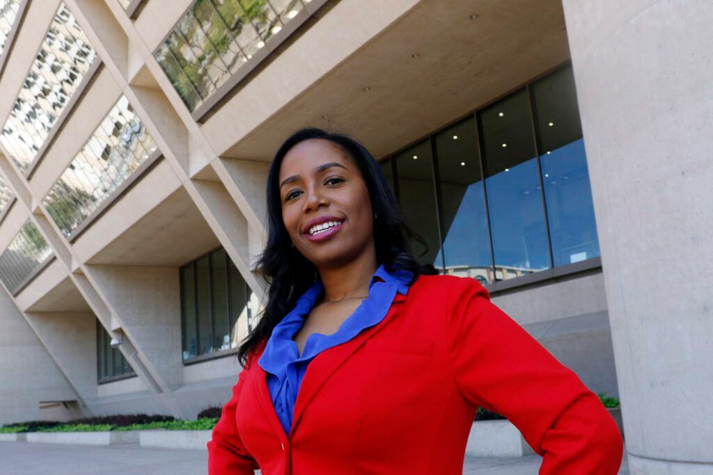 Dallas City Council member Tiffinni Young, who represents District 7,  at Dallas City Hall. 