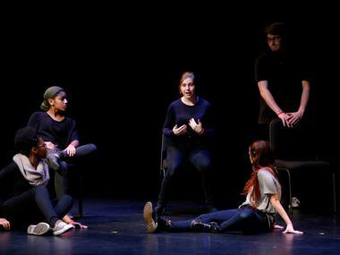 Members of the Cry Havoc Theater Company perform during the 12th Annual MLK, Jr. Symposium...