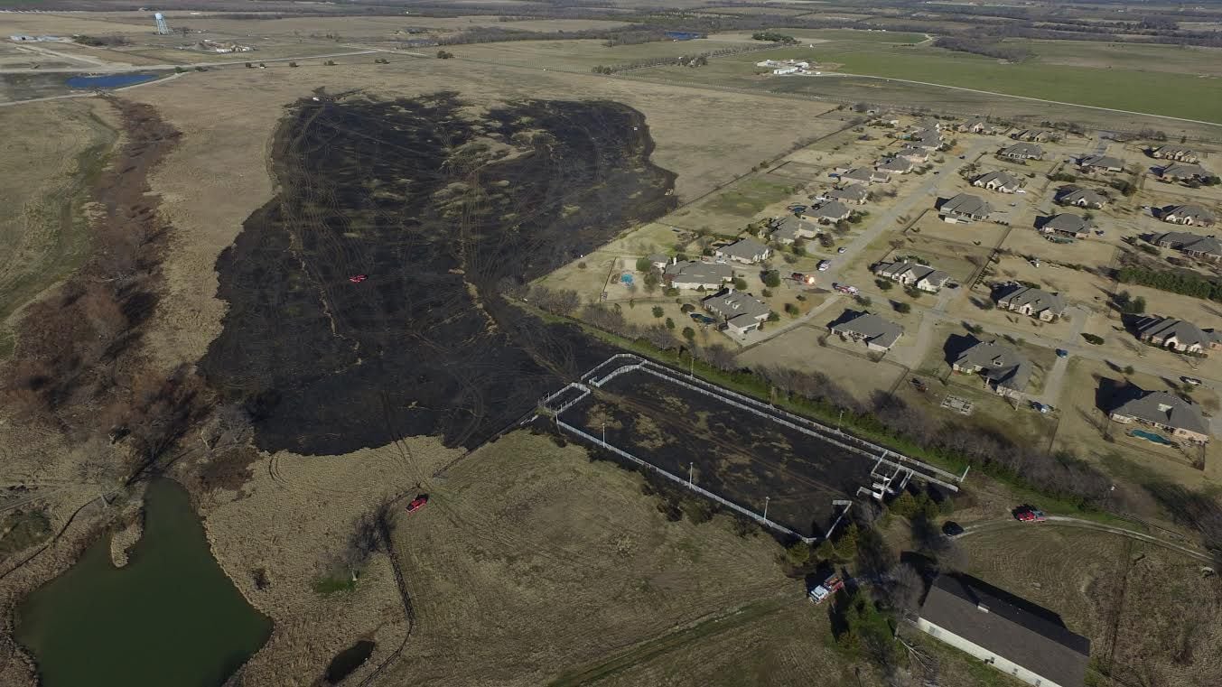 A grass fired burned about 50 acres of land near Celina on Wednesday afternoon....