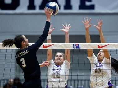 After reaching the Class 4A state semifinals last season, Kennedale and all-state outside hitter Maddie Pyles (3) will open this season's playoffs with a bi-district match at Van Alstyne at 7 p.m. Thursday.