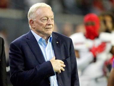 Dallas Cowboys owner Jerry Jones was on the field for the national anthem for the 2nd Annual...