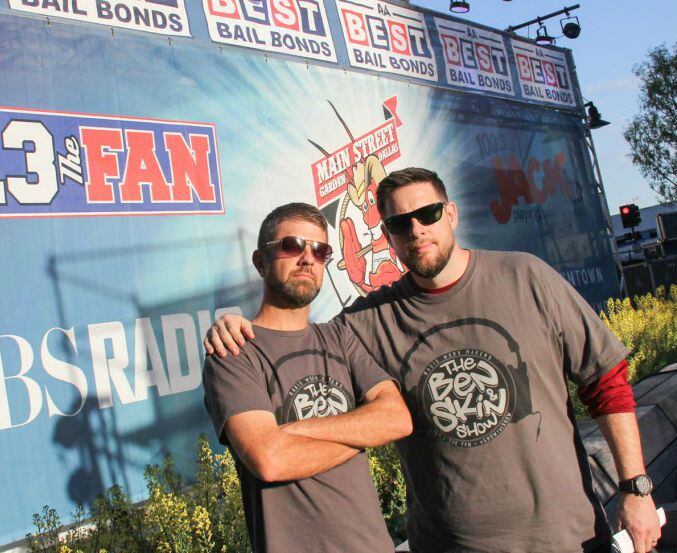 105.3 The Fan's Skin Wade and Ben Rogers at the 3rd Annual Mudbug Bash at Main Street Garden...