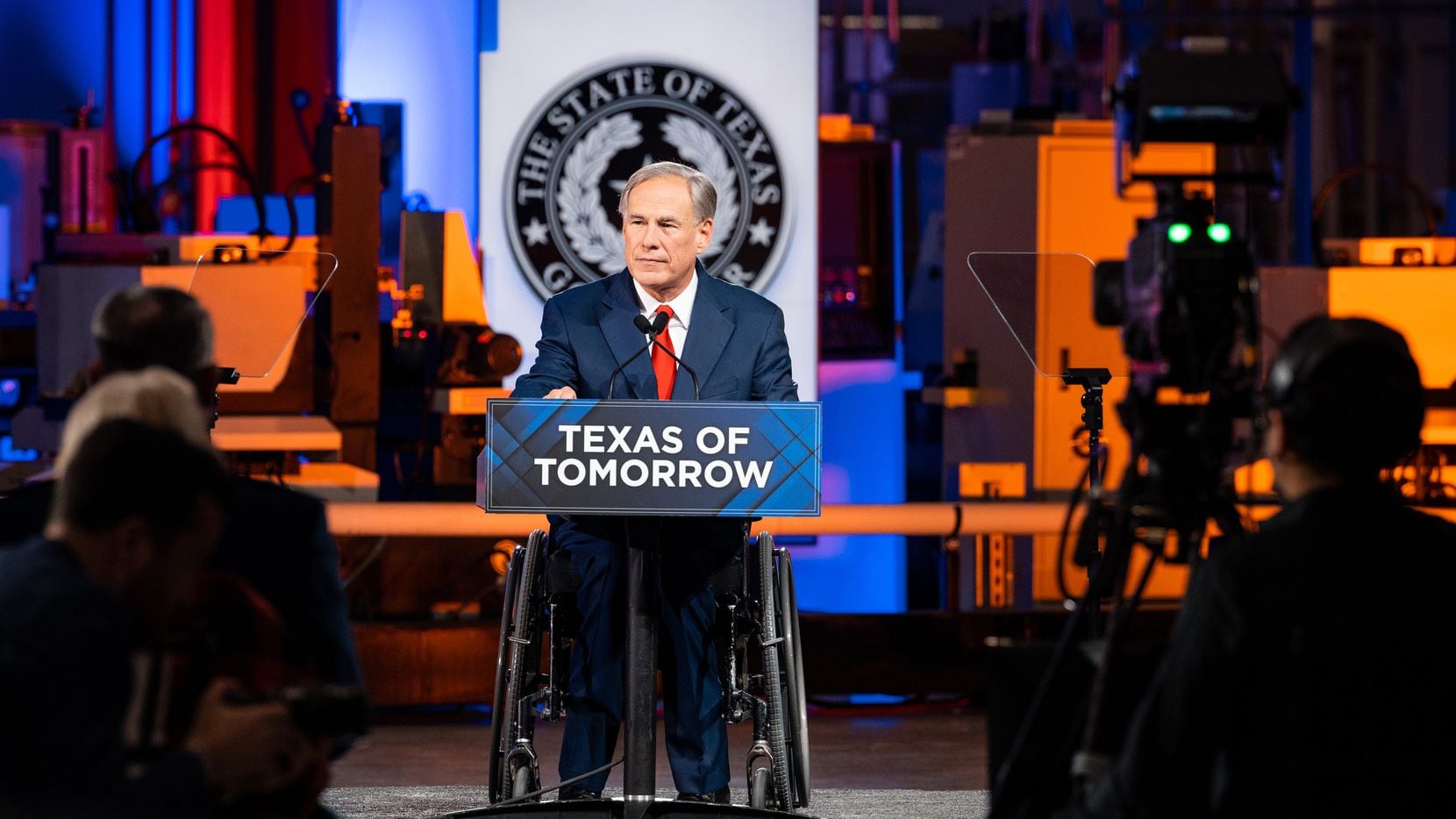 Texas Governor Greg Abbott delivers his 2023 State of the State address on Thursday,...