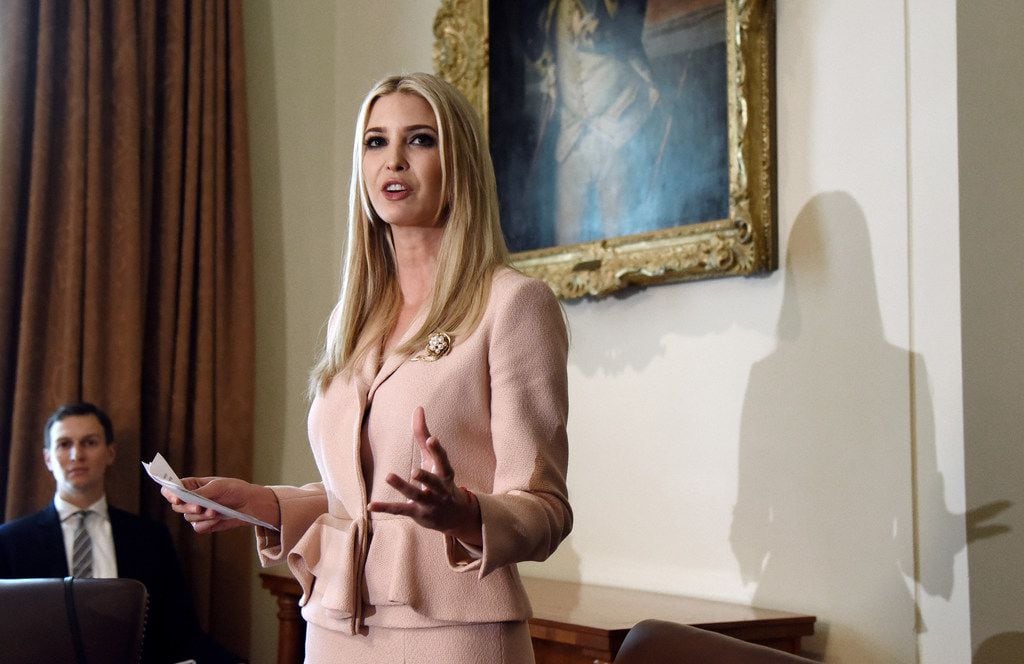 Ivanka Trump, shown speaking during a recent Cabinet meeting at the White House, says we...