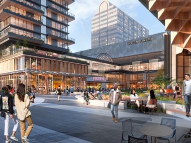 The front of the mall would be redesigned to create a more pedestrian environment.