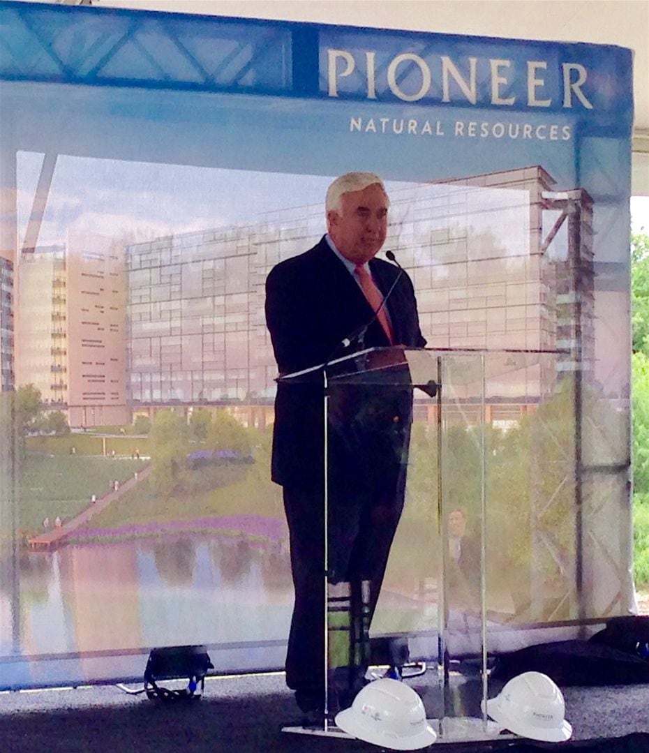 Pioneer Natural Resources CEO Tim Dove at the company's groundbreaking Thursday.