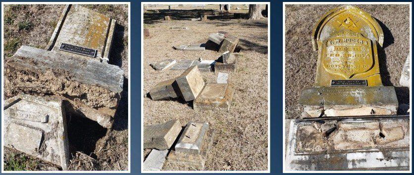 About 275 grave stones were discovered tipped over and broken at the Waxahachie City...
